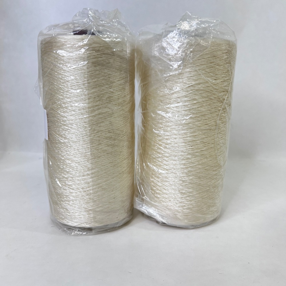 2 Spools Industrial Nylon Twine 210/5 NYL 9255 Off-White Twisted Thread 7.5in